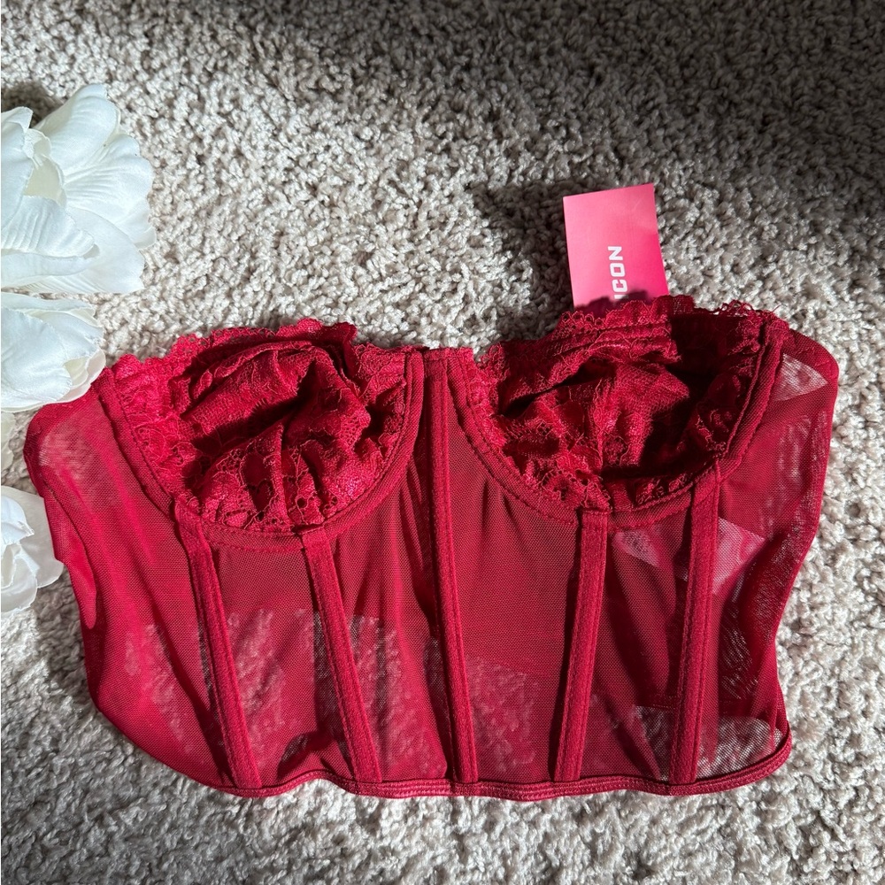 Red Lace Bustier